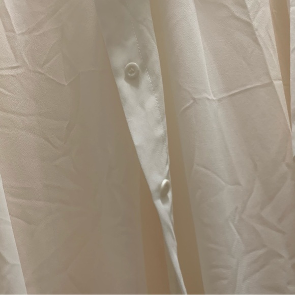 Sheer Short Sleeve Button-Front Drop-Shoulder Shirt NWOT - Picture 8 of 15